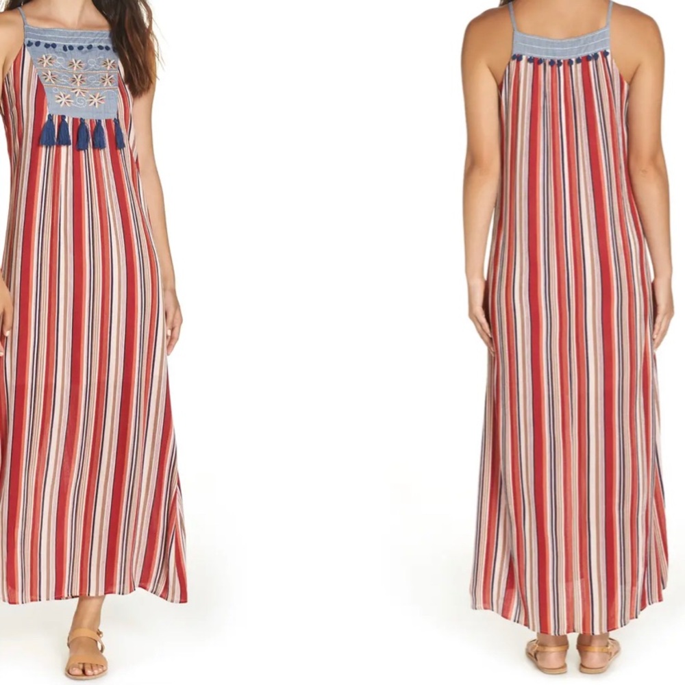 THML Embroidered Maxi Dress